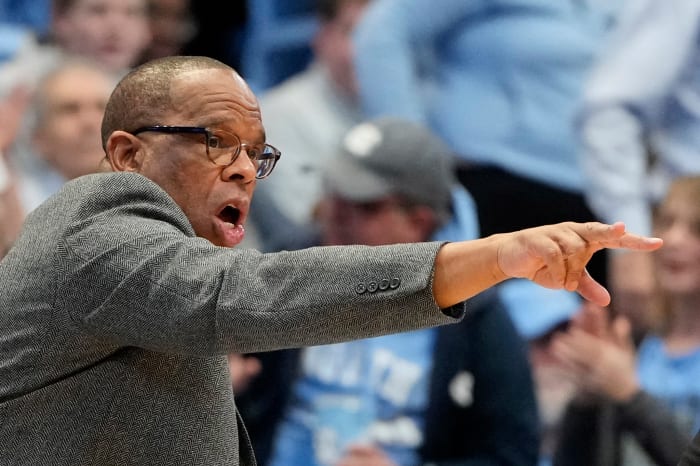 UNC basketball head coach Hubert Davis